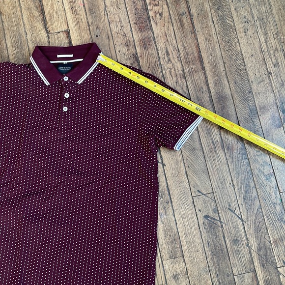Denim & Flower Men’s burgundy polka dot polo size medium - Picture 6 of 6